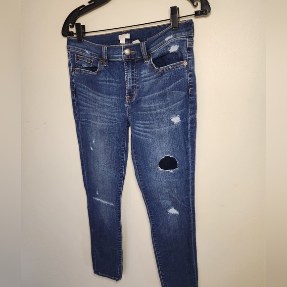 J Crew Women's Stretch Distressed Jeans Sz 28  *222.28 - Picture 3 of 7